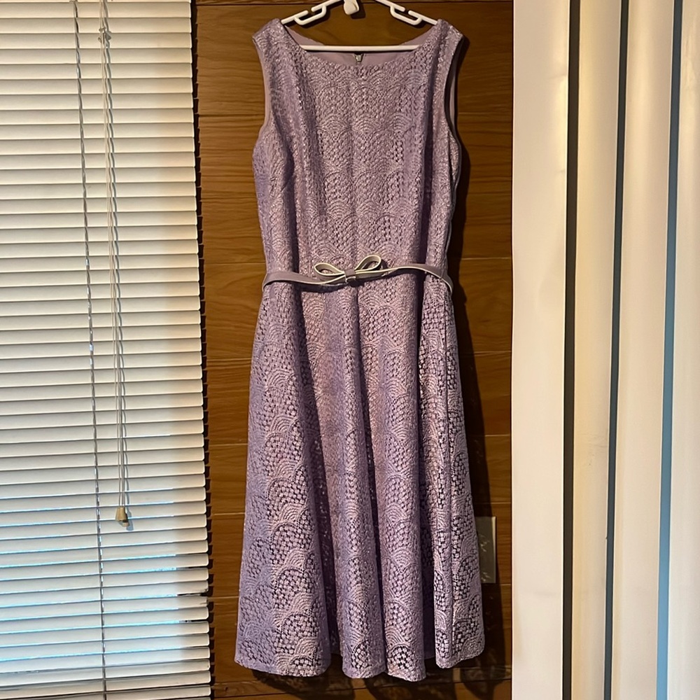 Danny and Nicole Lavender Purple dress with belt